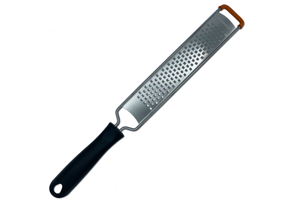 Handreibe aus Edelstahl mit rutschfestem Griff für Parmesan, Gemüse, Kokosreibe, Schnokoladenreibe