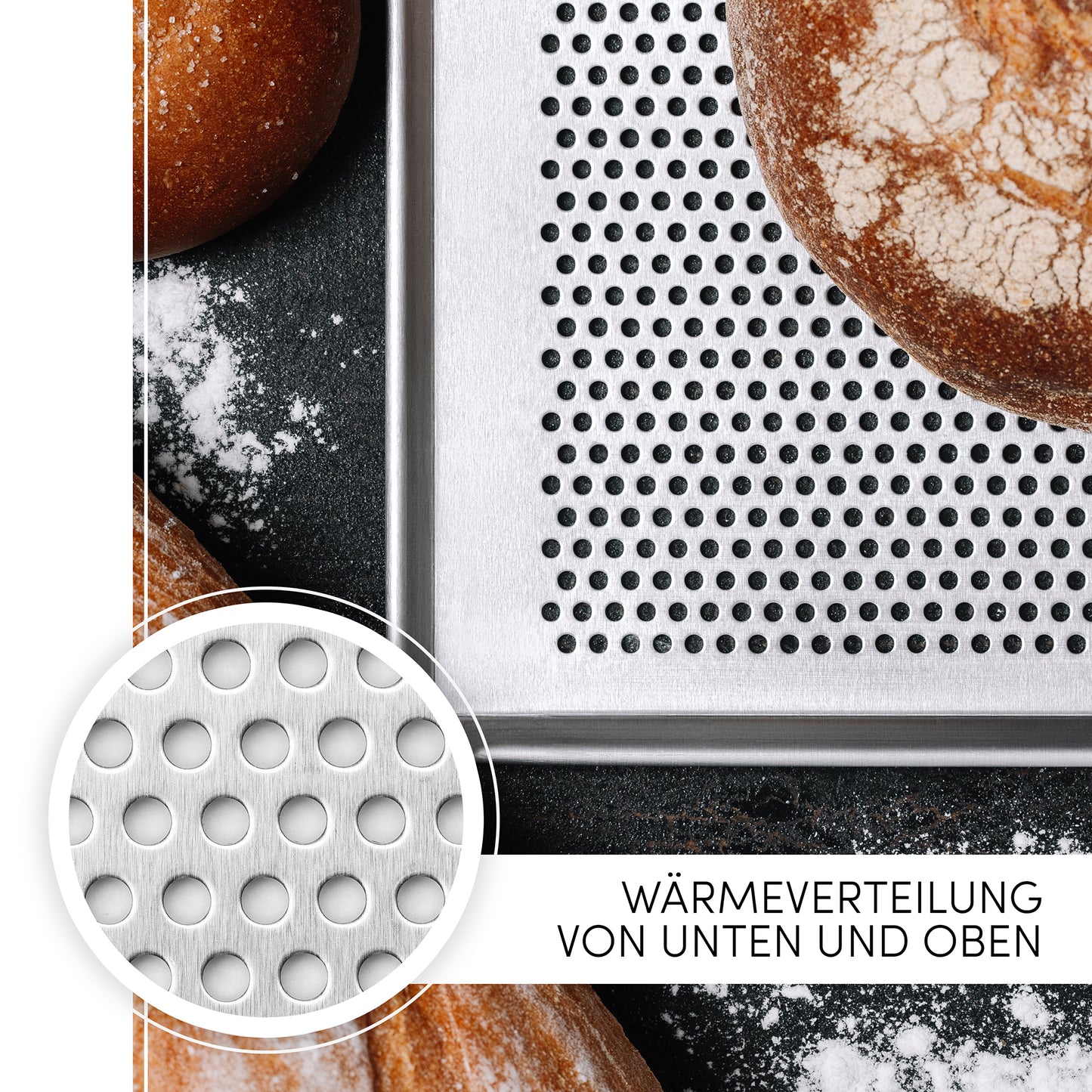 3 x LEHRMANN perforated baking trays for ovens
