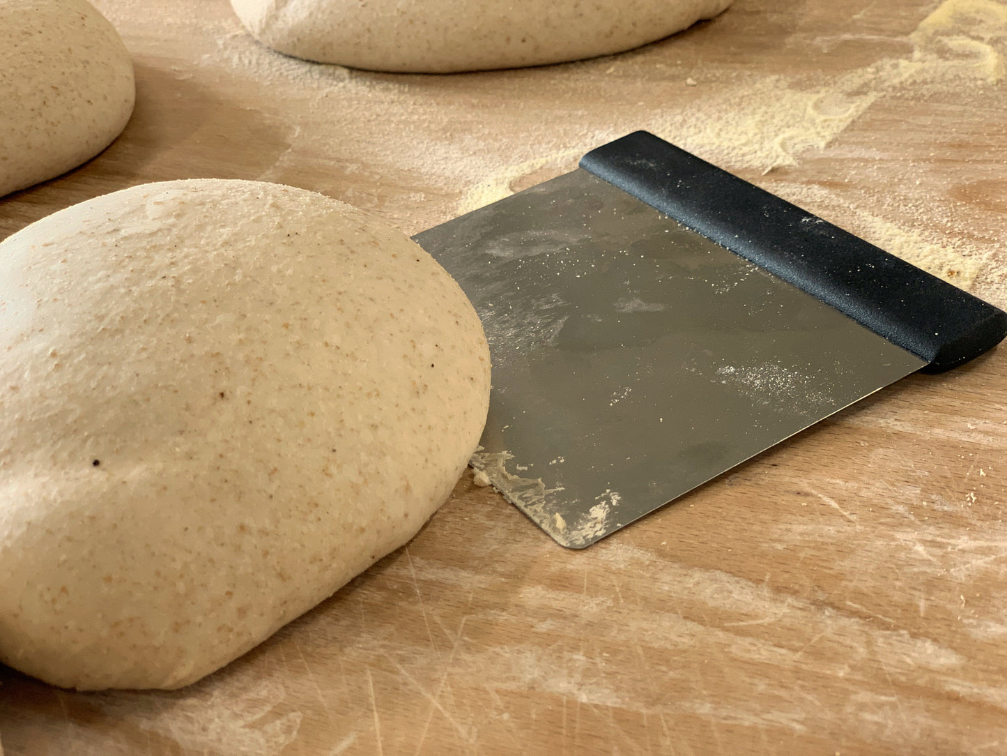 Dough scraper LEHRMANN / baker's spatula made of stainless steel