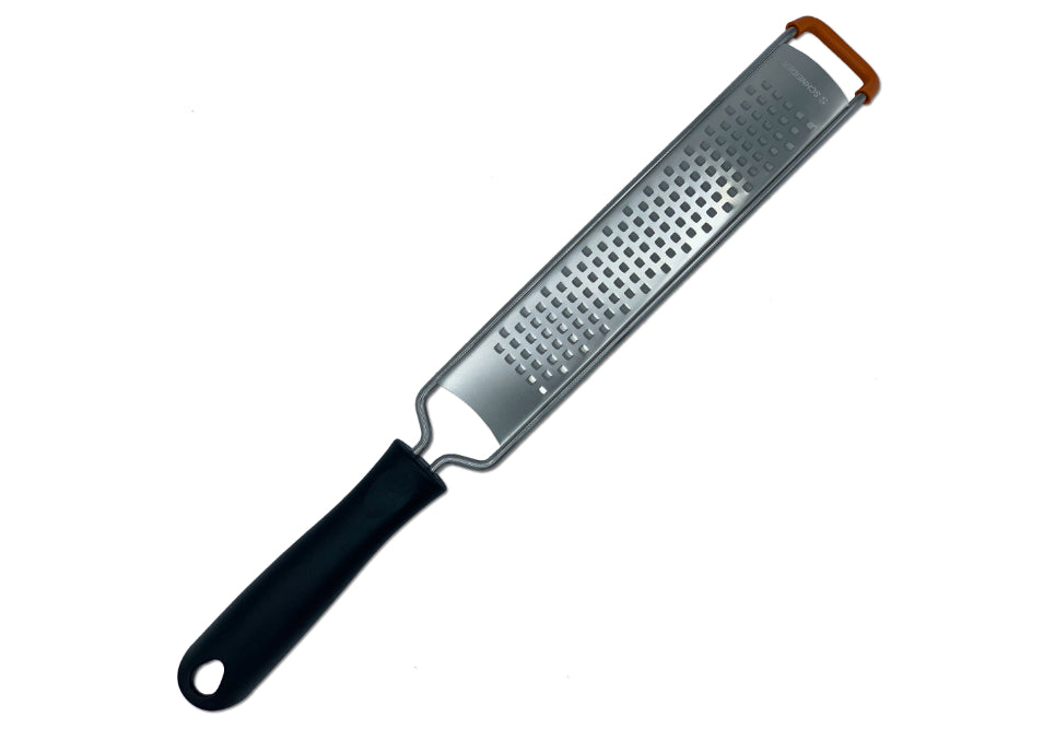Stainless steel hand grater with non-slip handle for parmesan, vegetables, coconut grater, chocolate grater