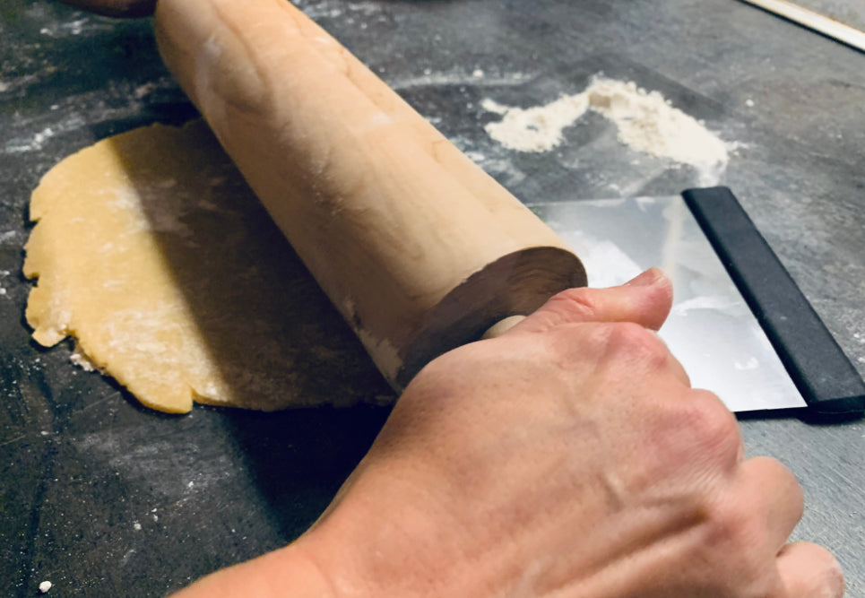 Dough scraper LEHRMANN / baker's spatula made of stainless steel