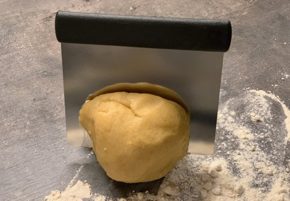 Dough scraper LEHRMANN / baker's spatula made of stainless steel